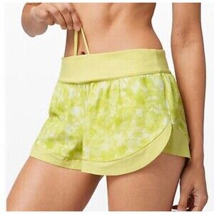 lululemon athletica Lime Tie-Dye Athletic Shorts